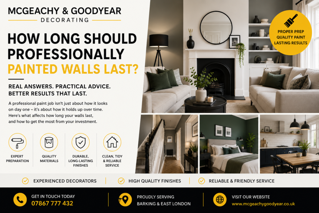 How long should professionally painted walls last